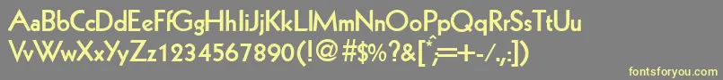KabinlightdbBold Font – Yellow Fonts on Gray Background