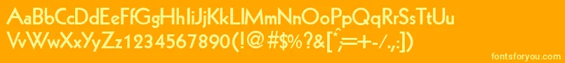 KabinlightdbBold Font – Yellow Fonts on Orange Background