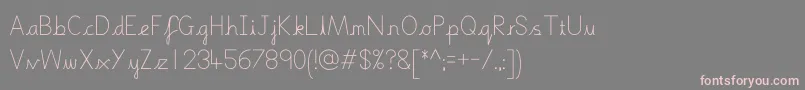 フォントBoringBoring – 灰色の背景にピンクのフォント