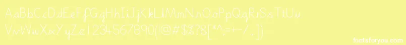 BoringBoring Font – White Fonts on Yellow Background