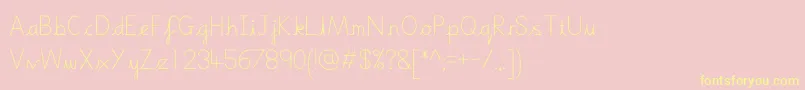 BoringBoring-Schriftart – Gelbe Schriften auf rosa Hintergrund