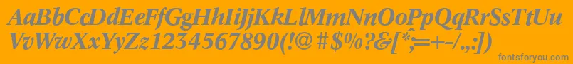 C790RomanBolditalic Font – Gray Fonts on Orange Background