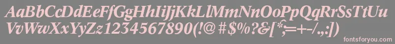 C790RomanBolditalic Font – Pink Fonts on Gray Background
