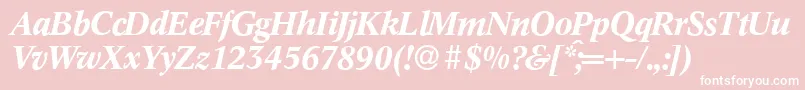 C790RomanBolditalic Font – White Fonts on Pink Background