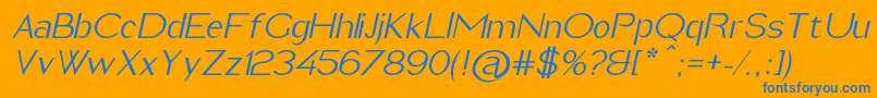ImeldaItalic Font – Blue Fonts on Orange Background