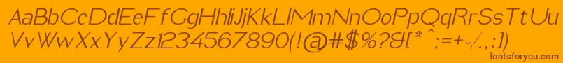 ImeldaItalic Font – Brown Fonts on Orange Background