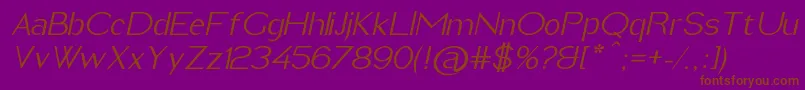 ImeldaItalic Font – Brown Fonts on Purple Background