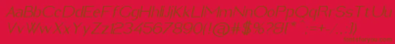 ImeldaItalic Font – Brown Fonts on Red Background