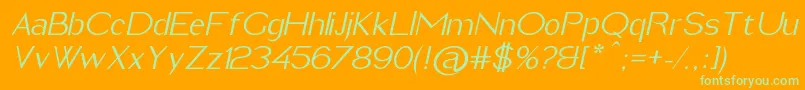ImeldaItalic Font – Green Fonts on Orange Background