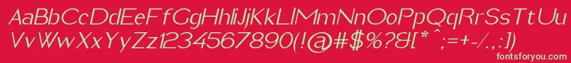 More about ImeldaItalic Font ImeldaItalic Font – Green Fonts on Red Background