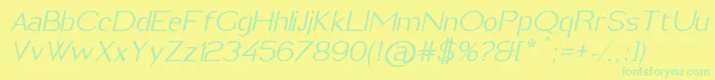 ImeldaItalic Font – Green Fonts on Yellow Background