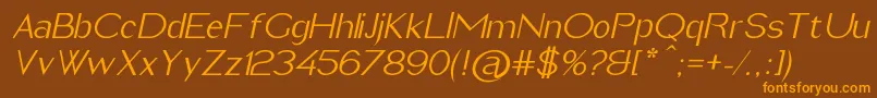 ImeldaItalic Font – Orange Fonts on Brown Background