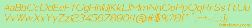 ImeldaItalic Font – Orange Fonts on Green Background
