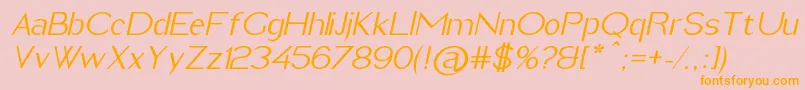ImeldaItalic Font – Orange Fonts on Pink Background
