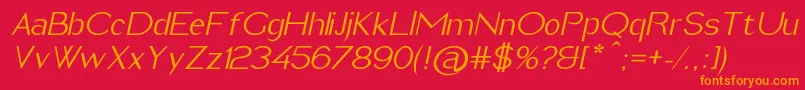 ImeldaItalic Font – Orange Fonts on Red Background