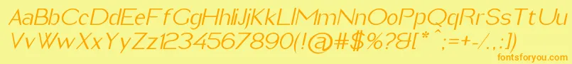 ImeldaItalic Font – Orange Fonts on Yellow Background
