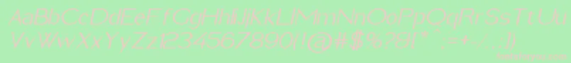ImeldaItalic Font – Pink Fonts on Green Background