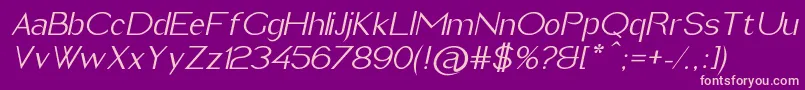 ImeldaItalic Font – Pink Fonts on Purple Background