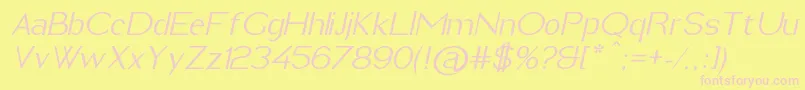 ImeldaItalic Font – Pink Fonts on Yellow Background