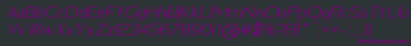 ImeldaItalic Font – Purple Fonts on Black Background