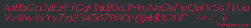 ImeldaItalic Font – Red Fonts on Black Background