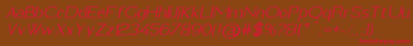ImeldaItalic Font – Red Fonts on Brown Background