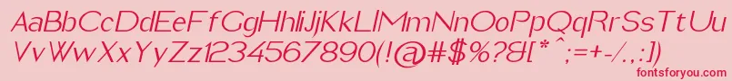 ImeldaItalic Font – Red Fonts on Pink Background