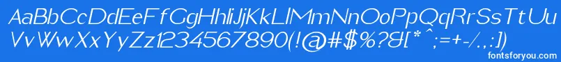 ImeldaItalic Font – White Fonts on Blue Background