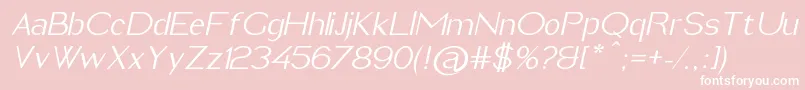ImeldaItalic Font – White Fonts on Pink Background