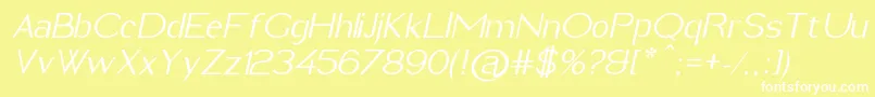 ImeldaItalic Font – White Fonts on Yellow Background