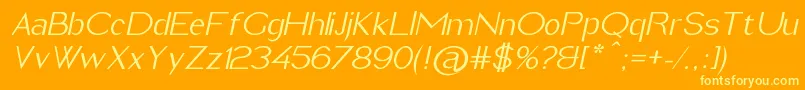 ImeldaItalic Font – Yellow Fonts on Orange Background