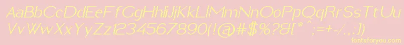 ImeldaItalic Font – Yellow Fonts on Pink Background