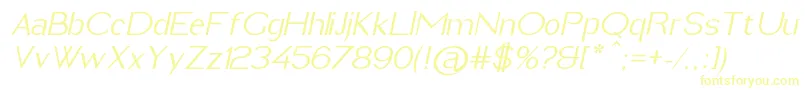 ImeldaItalic Font – Yellow Fonts on White Background