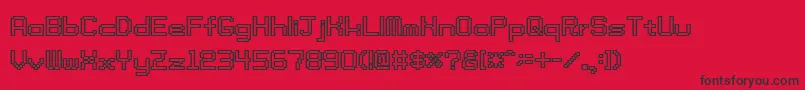 TamaSs01b Font – Black Fonts on Red Background