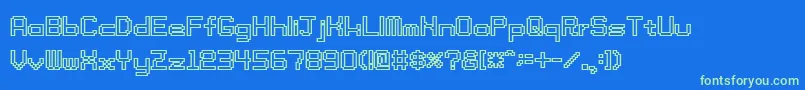 TamaSs01b Font – Green Fonts on Blue Background