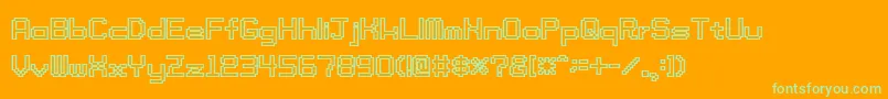 TamaSs01b Font – Green Fonts on Orange Background