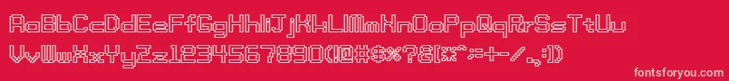 TamaSs01b Font – Pink Fonts on Red Background