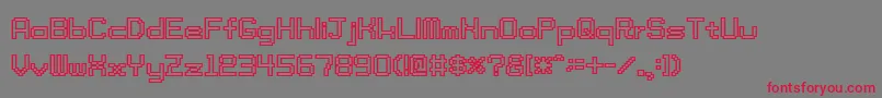 TamaSs01b Font – Red Fonts on Gray Background