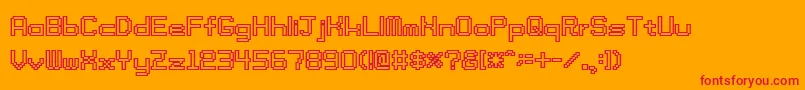 TamaSs01b Font – Red Fonts on Orange Background