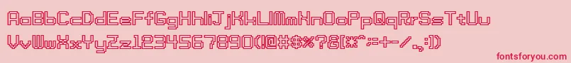 TamaSs01b Font – Red Fonts on Pink Background