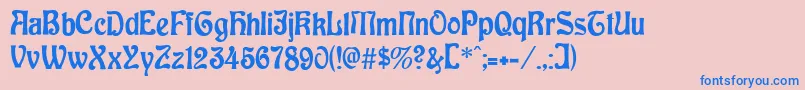 BaldurRegular Font – Blue Fonts on Pink Background