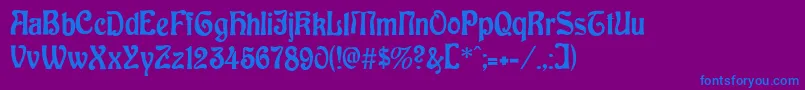 BaldurRegular Font – Blue Fonts on Purple Background