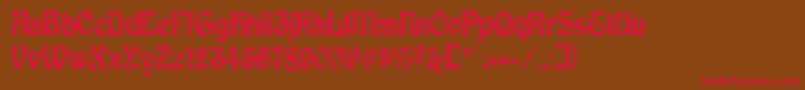 BaldurRegular Font – Red Fonts on Brown Background