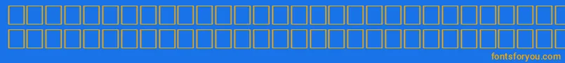 フォントMcsAbhaSURound. – オレンジ色の文字が青い背景にあります。