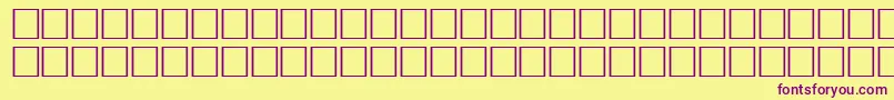 Czcionka McsAbhaSURound. – fioletowe czcionki na żółtym tle