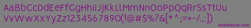 Шрифт VisionLight – фиолетовые шрифты на сером фоне