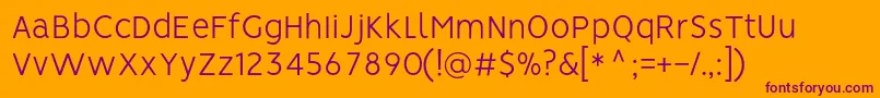 VisionLight Font – Purple Fonts on Orange Background