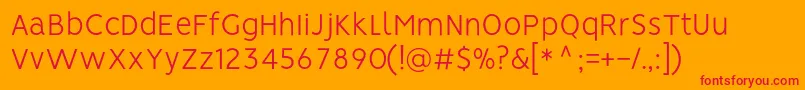 VisionLight Font – Red Fonts on Orange Background