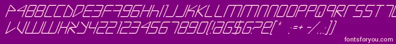 EscapeArtistItalic Font – Pink Fonts on Purple Background