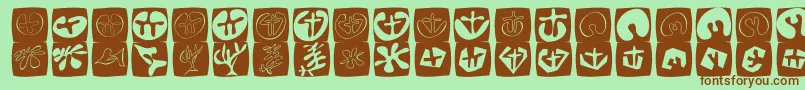 Totalfloral Font – Brown Fonts on Green Background